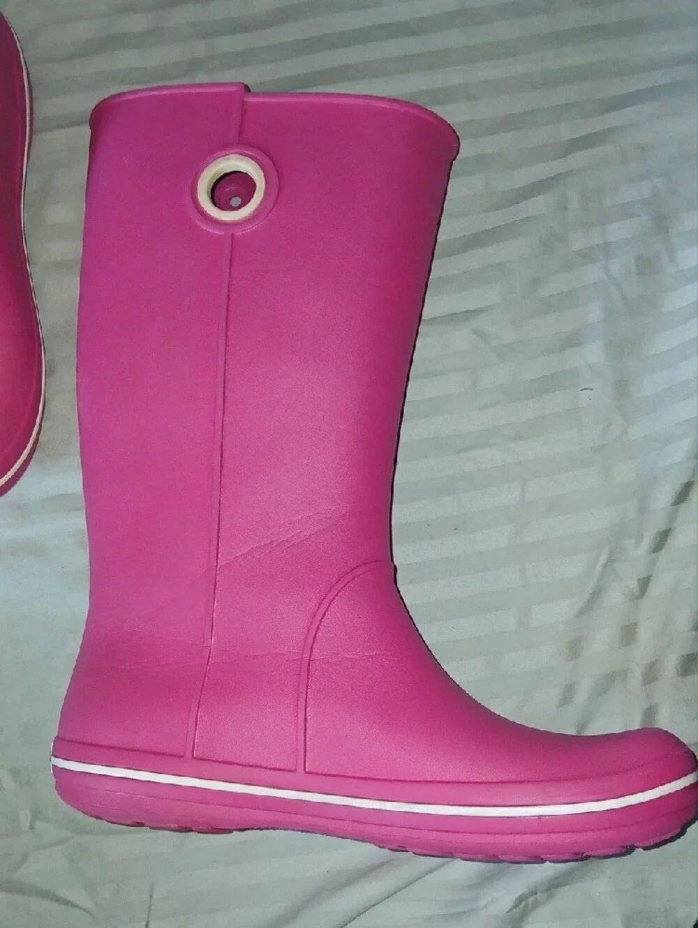 CROCS Womens Hot Pink Tall Rain Boots Sz: 8